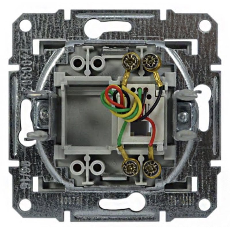 Розетка одинарная телефонная RJ-11 SCHNEIDER Asfora сталь EPH4100162
