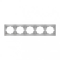Рамка пятерная горизонтальная MIRA металл серый б/вставок 701-1000-150