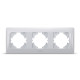 Рамка тройная горизонтальная VIDEX Binera серебряный шёлк (VF-BNFR3H-SS)