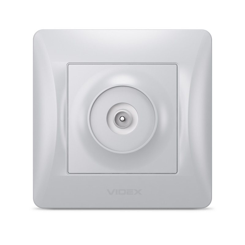 Розетка концевая телевизионная VIDEX Binera серебряный шёлк (VF-BNSK1TVME-SS)