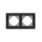 Рамка двойная горизонтальная VIDEX Binera черный алюминий (VF-BNFRA2H-B)