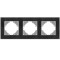 Рамка тройная горизонтальная VIDEX Binera черный алюминий (VF-BNFRA3H-B)