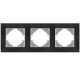 Рамка тройная горизонтальная VIDEX Binera черный алюминий (VF-BNFRA3H-B)