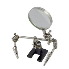 Третья рука с лупой, 2 зажима крокодил