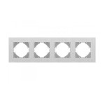 Рамка четверная горизонтальная VIDEX Binera серебристый алюминий (VF-BNFRA4H-SL)