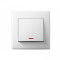 Выключатель одноклавишный с подсветкой LEZARD Lesya белый 705-0202-111