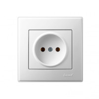 Розетка одинарная б/з LEZARD Lesya белый 705-0202-121B