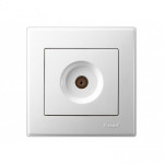 Розетка ТВ проходная LEZARD Lesya белая 705-0202-129