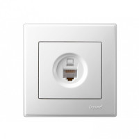 Розетка одинарная компьютерная LEZARD Lesya белая