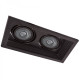 Встраиваемый карданный  светильник FERON DLT202 черный двойной поворотный 32405