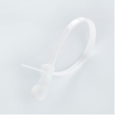 Кабельная стяжка с кольцом 5*200 APRO белая (100шт)