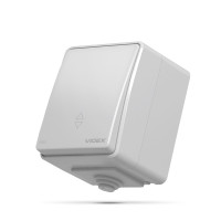 Выключатель одноклавишный проходной наружный VIDEX BINERA IP65 (VF-BNW11P-G)