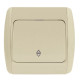 Выключатель проходной одноклавишный EL-BI Zirve крем (501-010301-209)