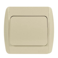 Выключатель одноклавишный EL-BI Zirve крем (501-010301-200)
