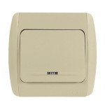 Выключатель одноклавишный с подсветкой EL-BI Zirve крем (501-010300-201)