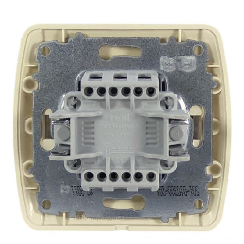 Выключатель одноклавишный с подсветкой EL-BI Zirve крем (501-010300-201)