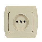 Розетка одинарная б/з EL-BI Zirve крем Fixline (501-010301-215)