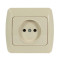Розетка одинарная б/з EL-BI Zirve крем Fixline (501-010301-215)