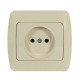 Розетка одинарная б/з EL-BI Zirve крем Fixline (501-010301-215)