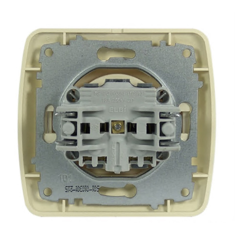 Розетка одинарная б/з EL-BI Zirve крем Fixline (501-010301-215)