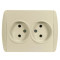 Розетка двойная б/з EL-BI Zirve крем (501-010303-908)