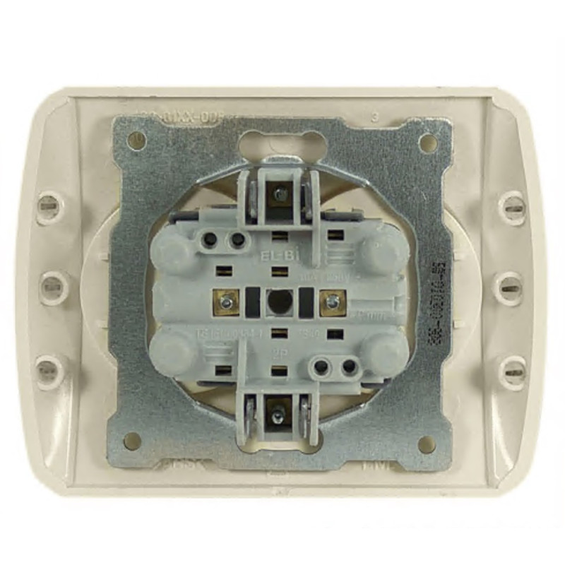 Розетка двойная б/з EL-BI Zirve крем (501-010303-908)