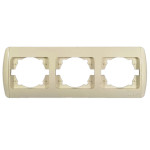 Рамка тройная горизонтальная EL-BI Zirve крем (501-000303-227)