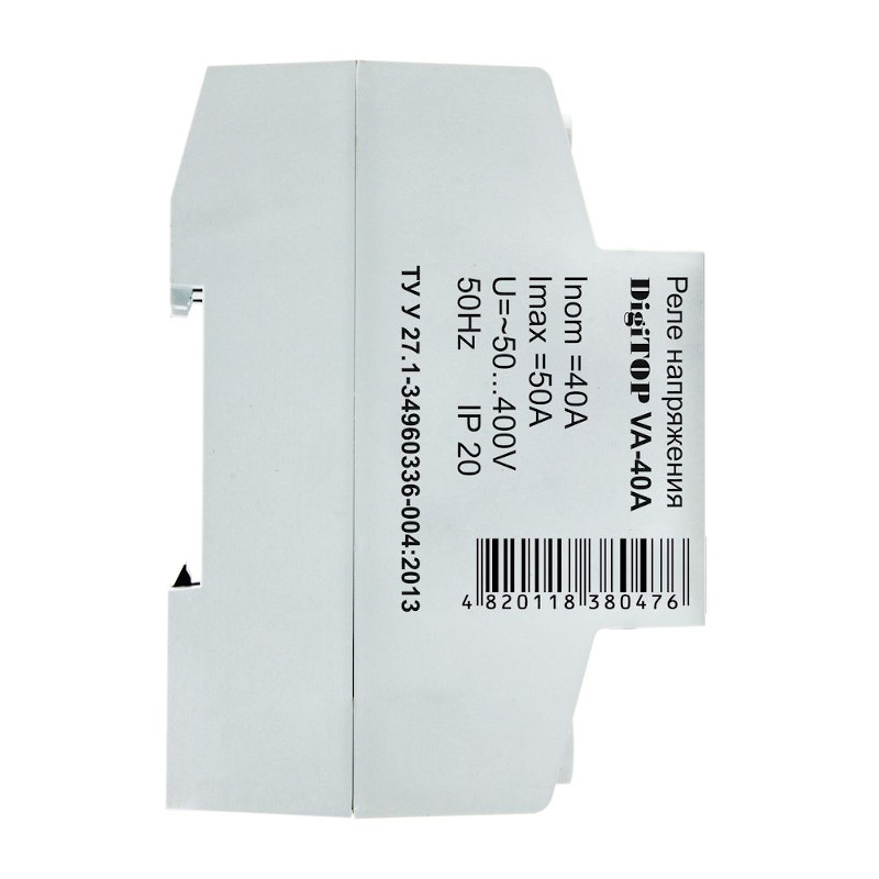 Реле напряжения DigiTOP на DIN-рейку VA-40A (40A-50A) с контролем тока