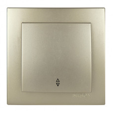 Выключатель одноклавишный проходной NILSON Touran Золото 24151007