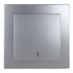 Выключатель проходной одноклавишный NILSON Touran серебро 24131007