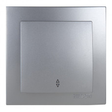 Выключатель проходной одноклавишный NILSON Touran серебро 24131007