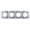 Рамка четверная горизонтальная NILSON Touran серебро 24130094