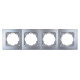 Рамка четверная горизонтальная NILSON Touran серебро 24130094