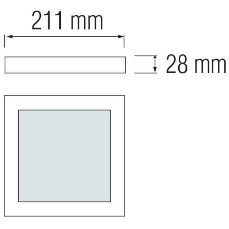 Накладной LED светильник HOROZ ARINA-18 18W 4200К квадрат 016-026-0018-030