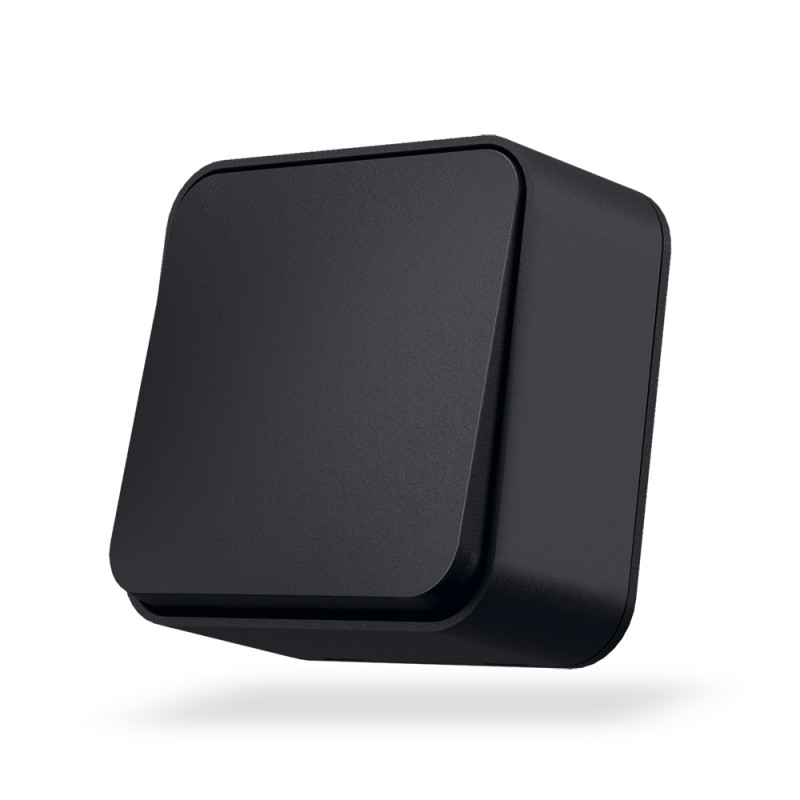 Вимикач одноклавішний накладний чорний графіт VIDEX BINERA (VF-BNS11-BG)