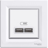 Розетка USB 2.0 port 5V DC max 2.1 A SCHNEIDER Asfora белая EPH2700221