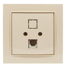 Розетка одинарная телефонная RJ-11 NILSON Thor крем 27111040