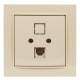 Розетка одинарная телефонная RJ-11 NILSON Thor крем 27111040