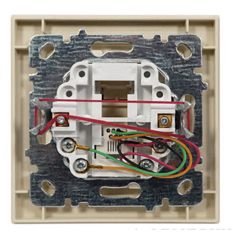 Розетка одинарная телефонная RJ-11 NILSON Thor крем 27111040