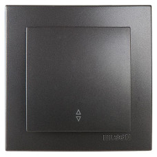 Выключатель одноклавишный проходной NILSON Touran  Антрацит 24161007