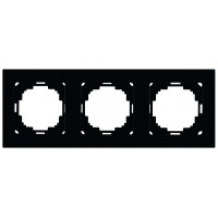 Рамка тройная горизонтальная NILSON Touran черная 24220093