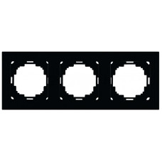 Рамка тройная горизонтальная NILSON Touran черная 24220093