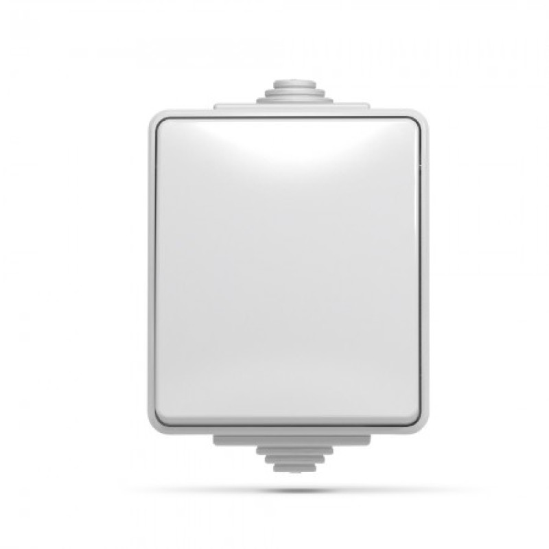 Выключатель одноклавишный наружный VIDEX BINERA IP65 VF-BNW11-G