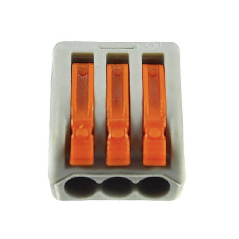 Клемма с нажимными рычагами WAGO на 3 провода 3х2,5мм 222-413