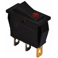 Переключатель АСКО-УКРЕМ KCD3-101EN R/B 1-клавишный красный с подсветкой A0140040044