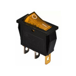 Перемикач АСКО-УКРЕМ KCD3-101N YL/B 1-клавішний жовтий з підсвіткою A0140040029
