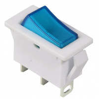 Переключатель АСКО-УКРЕМ KCD3-101N-13 BL/WH 1-клавишный синий с подсветкой A0140040040