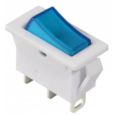 Переключатель АСКО-УКРЕМ KCD3-101N-13 BL/WH 1-клавишный синий с подсветкой A0140040040