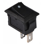 Перемикач АСКО-УКРЕМ KCD5-101 B/B 1-клавішний чорний мініатюрний A0140040099