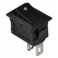 Переключатель АСКО-УКРЕМ KCD5-101 B/B 1-клавишный миниатюрный черный A0140040099